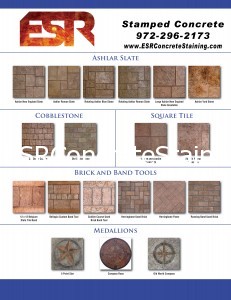 Decorative Concrete Stamps chart