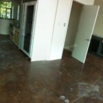 Acid Stained concrete floor restoration