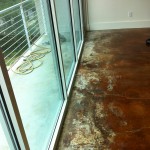 Acid Stained concrete floor restoration