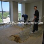 Prep Work for acid stained floor
