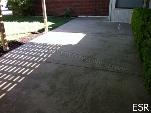 Stained patio befor