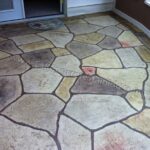 flagstone stamped concrete overlay