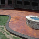 Acid Stained Concrete Patio South Lake, TX