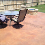 Acid Stained Concrete Patio South Lake, TX