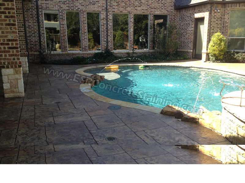 stampedconcreteoverlaypooldeckfriscotx1 ESR Decorative Concrete
