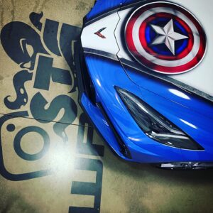 logo in polished concrete